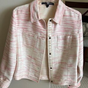 Ellen Tracy Women's Blazer in Cream & Coral colors